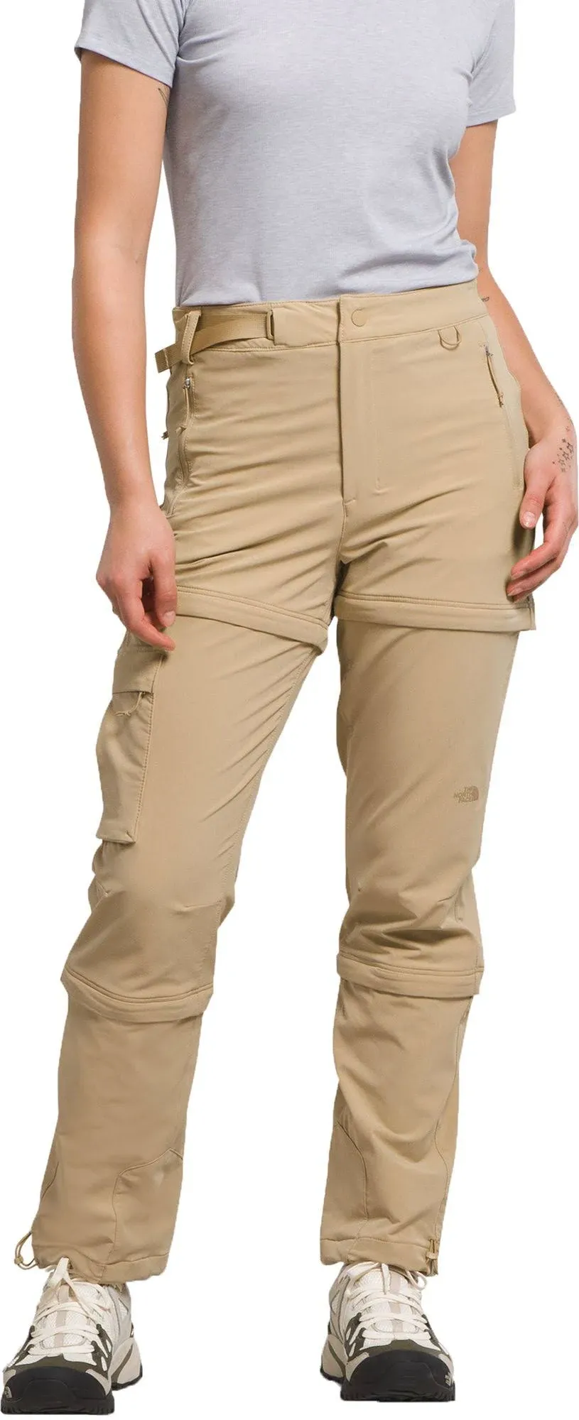 The North Face Womens Bridgeway Zip-Off Pant Khaki Stone 6