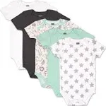 The Peanutshell Safari Size 24M 5-Pack Short Sleeve Bodysuits