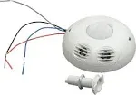 Leviton OSC04-I0W Ceiling Mount Occupancy Sensor, PIR, 360 Degree, 450 sq. ft. Coverage, Self-Adjusting, White