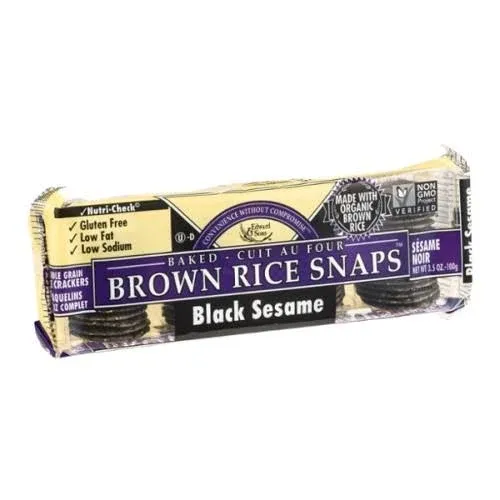 Edward & Sons - Rice Snaps - Black Sesame, 100 g