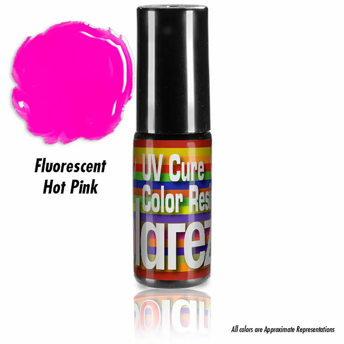 Solarez UV Fly Tie Color 5 Gram Bottle with Brush Cap | FL Hot Pink