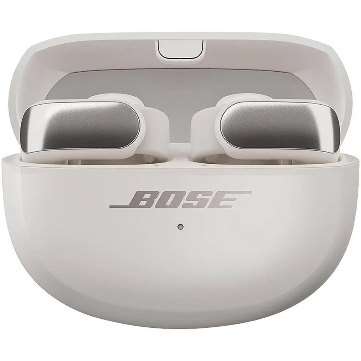 Bose Ultra-offene Ohrhörer mit immersivem Audio, offenes Ohr, kabellose Clip-On-Ohrhörer für Komfort, OpenAudio für Bewusstsein, bis zu 48 Stunden Akkulaufzeit, weißer Rauch