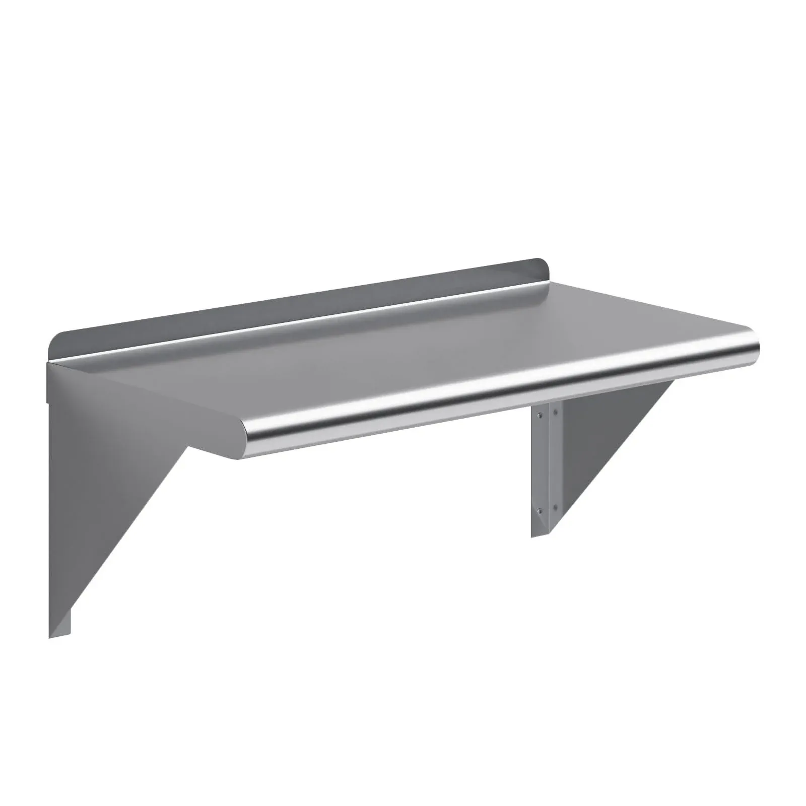 Stainless Steel Wall Mount Shelf. NSF Certified. All, 24" Long x 12" Deep