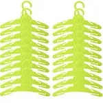 MSYO 20 Pcs Doll Clothes Hangers for 18 inch Dolls, Green Doll Hangers, Sturdy Doll Hangers Accessories, Work Great with Rod Less Than 1/2 inch