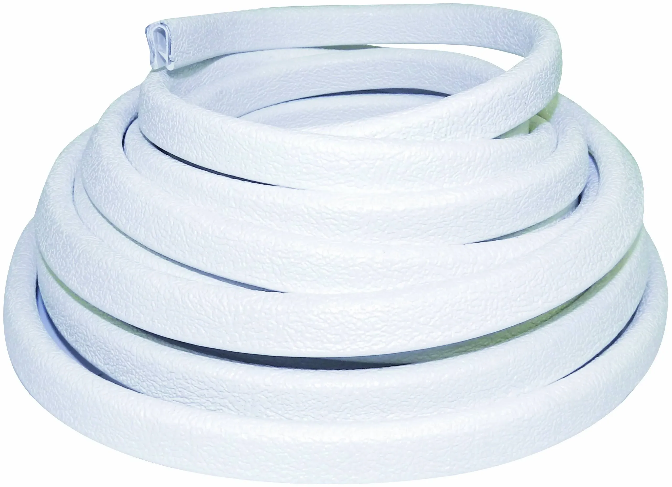 Taco Flexible Vinyl Trim - Opening x 1/2"W x 25'L - White