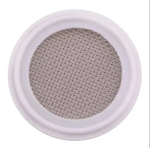 2" PTFE Sanitary Tri Clamp Screen Gasket with Stainless Steel Screen 20 Mesh, 864 ...