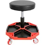 M-AUTO Pneumatic Mobile Rolling Garage Stool with Equipment Tray and A