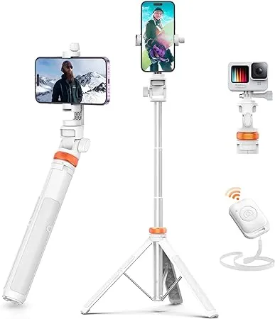 Newest 62&#034; Phone Tripod, Tripod for Iphone &amp; Selfie Stick Tripod with Remote, Ex