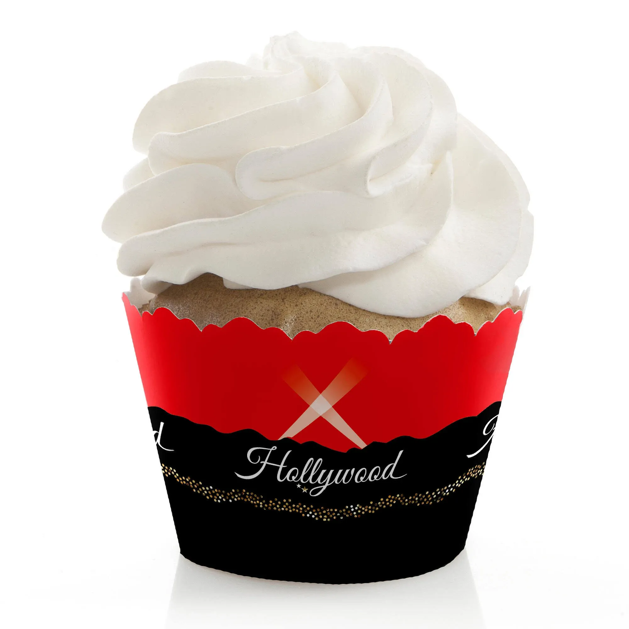 Red Carpet Hollywood - Cupcake Wrappers - Movie Night Party Supplies - Prom Party Decorations - Red Carpet Event Party Theme - 12 Ct