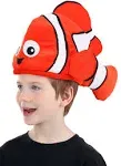 Disney Finding Dory Nemo Soft Costume Hat - Adjustable Velour Hat with Hidden Pocket