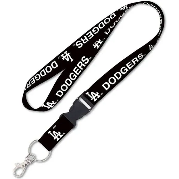 WinCraft MLB Los Angeles Dodgers Blackout 1" Detachable Buckle Lanyard