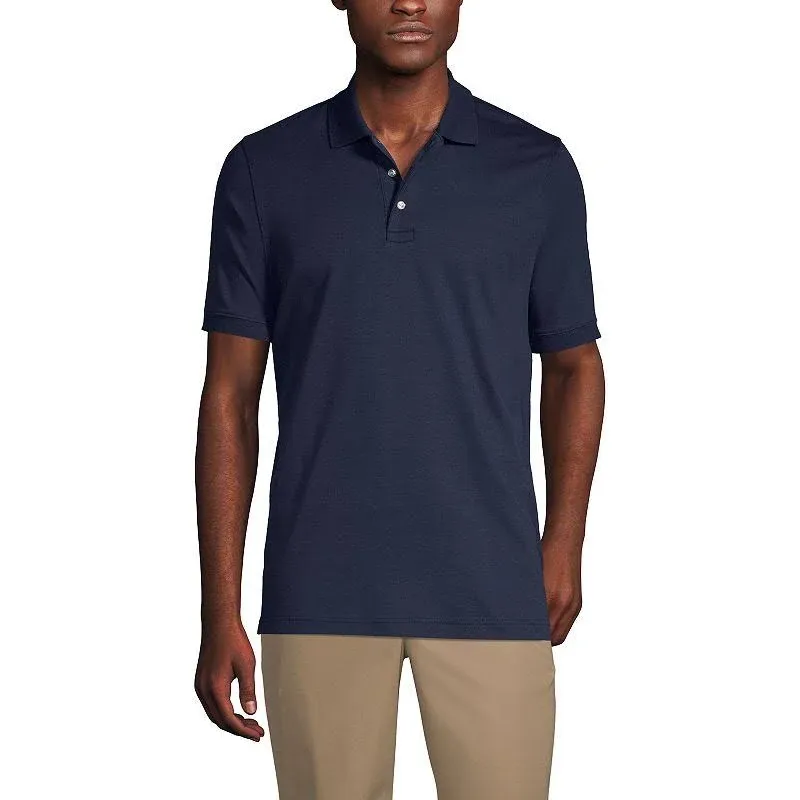 Lands' End School Uniform Kids Short Sleeve Interlock Polo Shirt