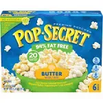 Pop Secret Popcorn, Premium, Butter, 6 Pack - 6 pack, 3.0 oz bags