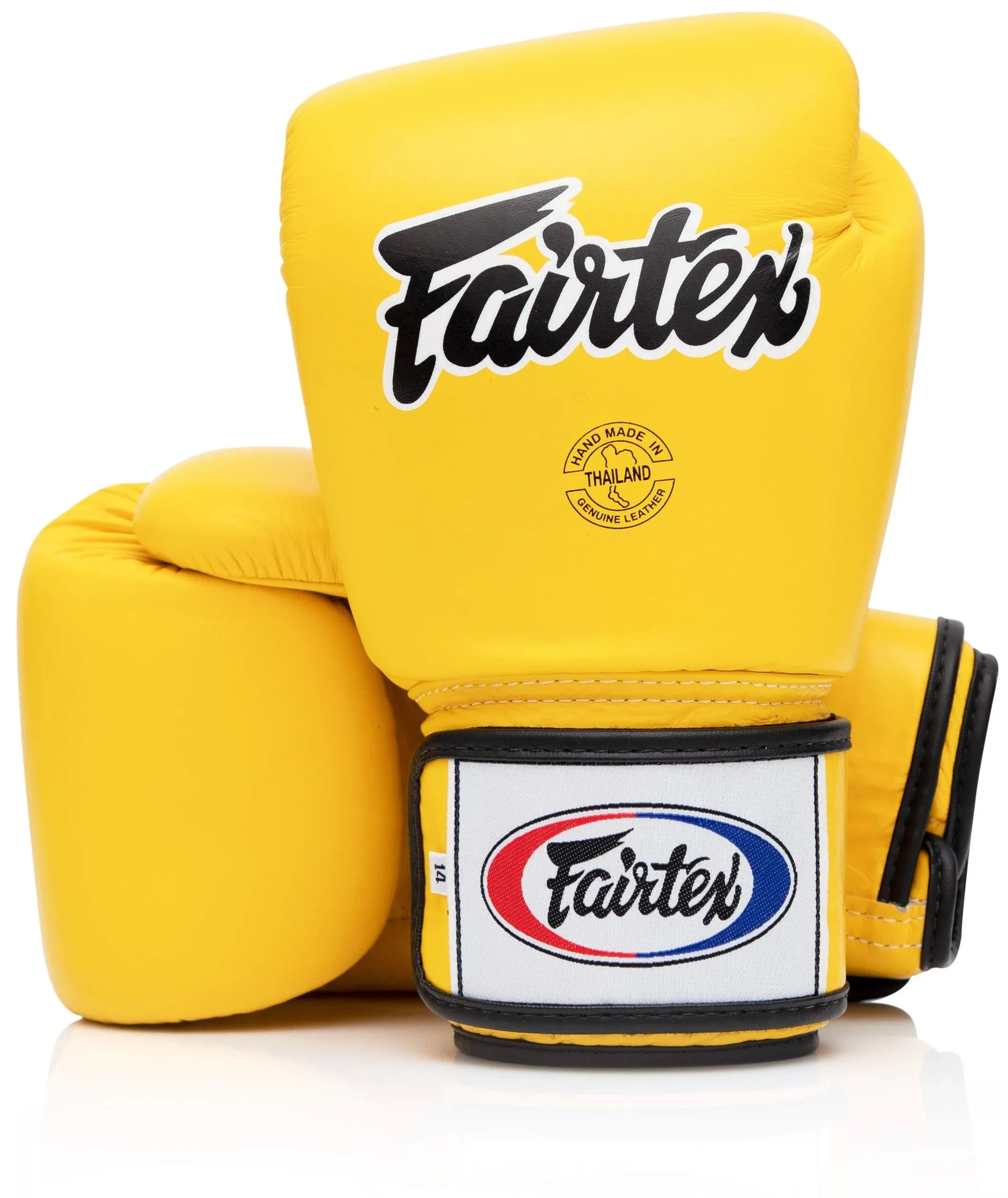 Fairtex BGV1 Muay Thai Boxing Glove - Solid Colors, 6 oz / Yellow