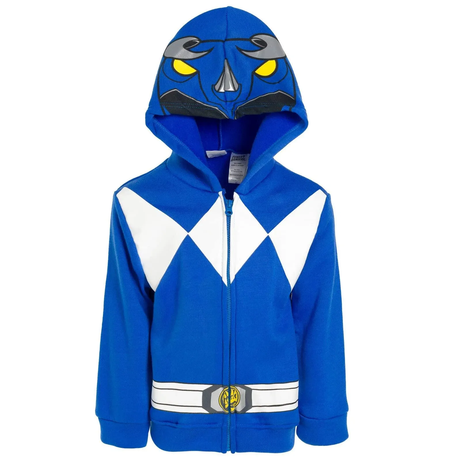 Power Rangers Blue Ranger Red Ranger Black Ranger Fleece Zip Up Hoodie Toddler to Big Kid