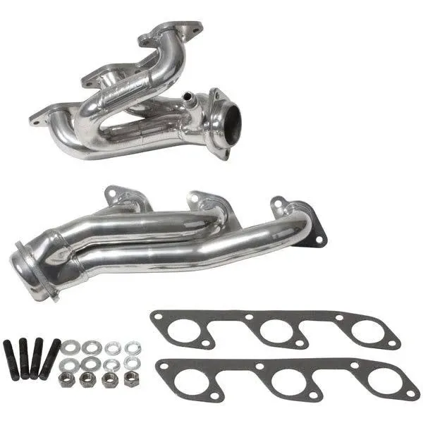 Ford Mustang V6 1-5/8 Shorty Exhaust Headers Polished Silver Ceramic 05-10