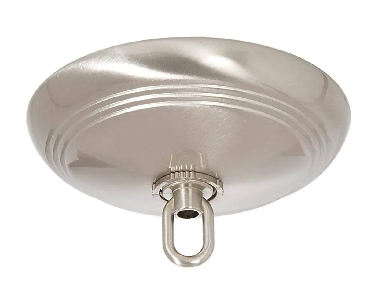 B&P Lamp® Satin Nickel Screw Collar Ribbed Canopy Kits