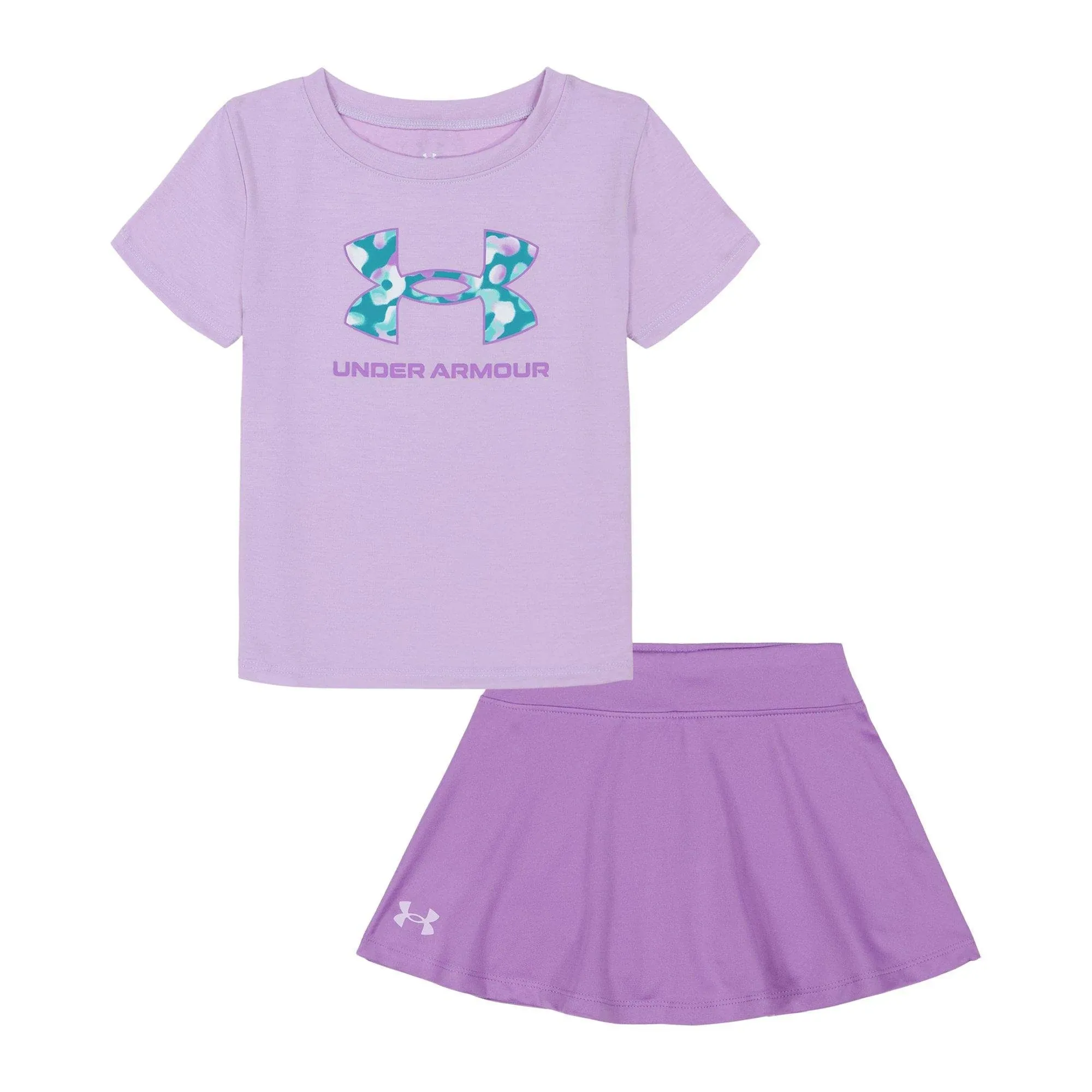 Under Armour Girls' UA Wordmark Skort Set in Purple, 6