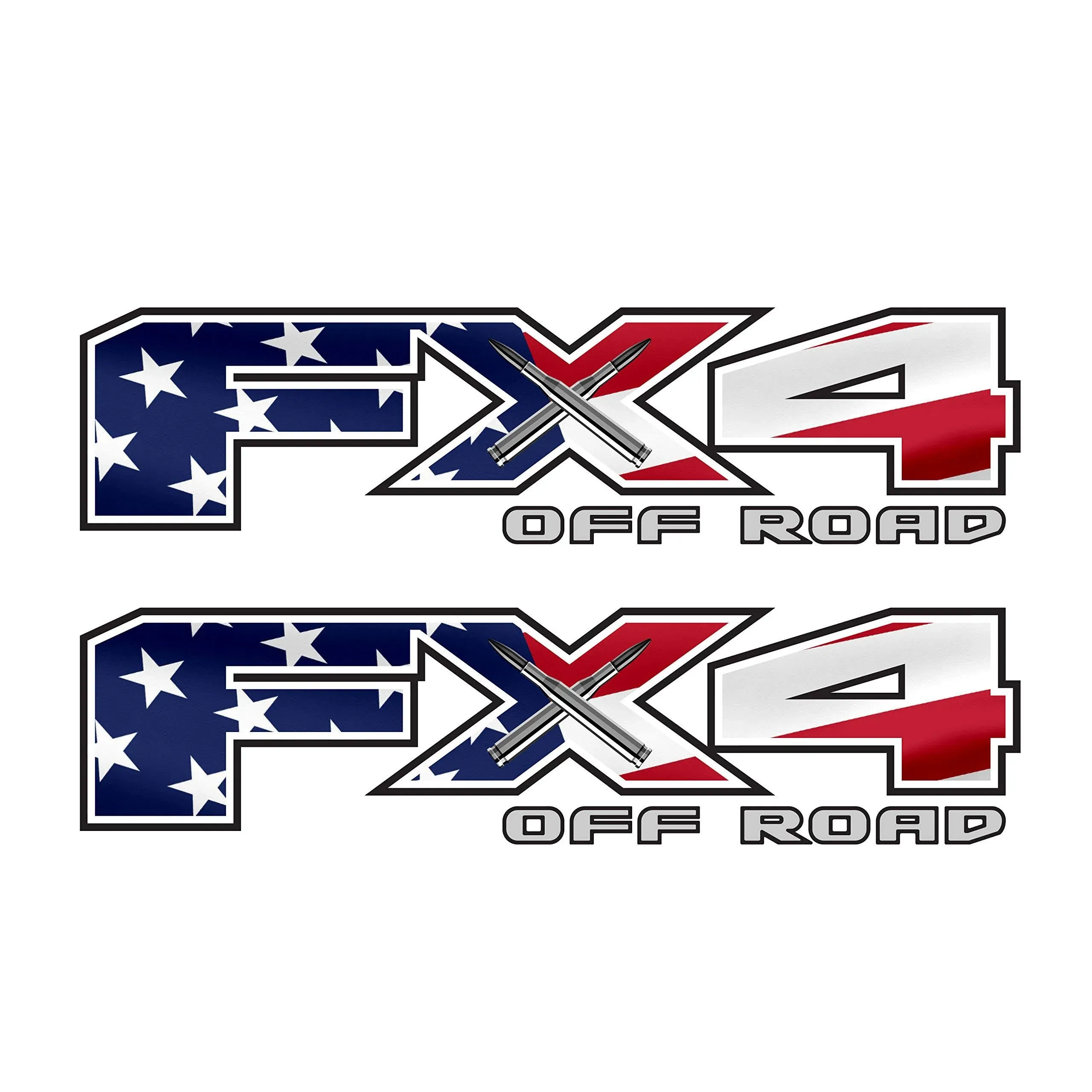 FX4 Off Road Decal USA Black Flag Replacement Sticker F 150 Bedside Emblem for ...