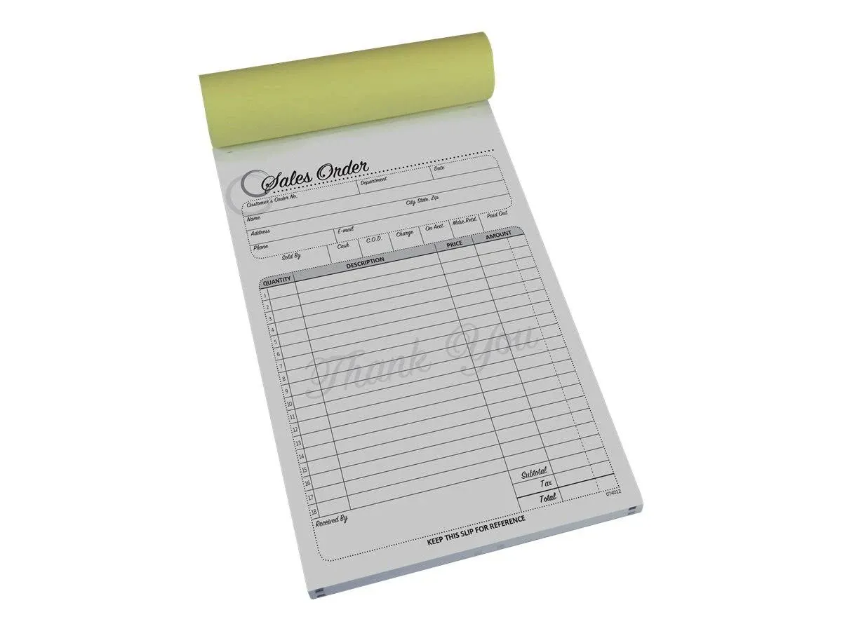 Cosco Artistic 2-Part Carbonless Sales Orders, 5.5" x 8.5", 50 Sets/Book (074012)