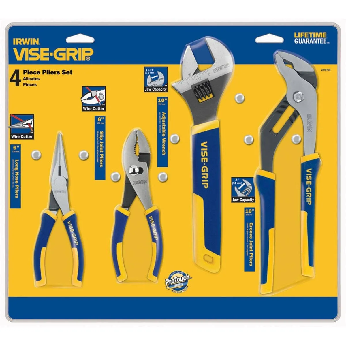 Irwin 2078705 Vise-Grip ProPlier 4-Piece Set