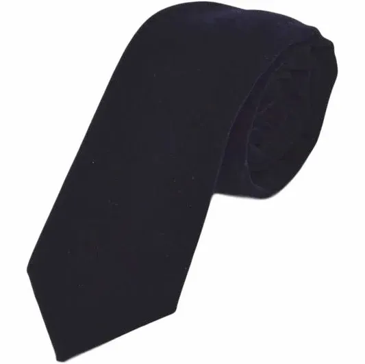 Navy Blue Velvet Tie