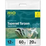 RIO PRODUCTS Tapered Tarpon Fc Shock Leader 12Ft- 2Pk 20/40 Lb