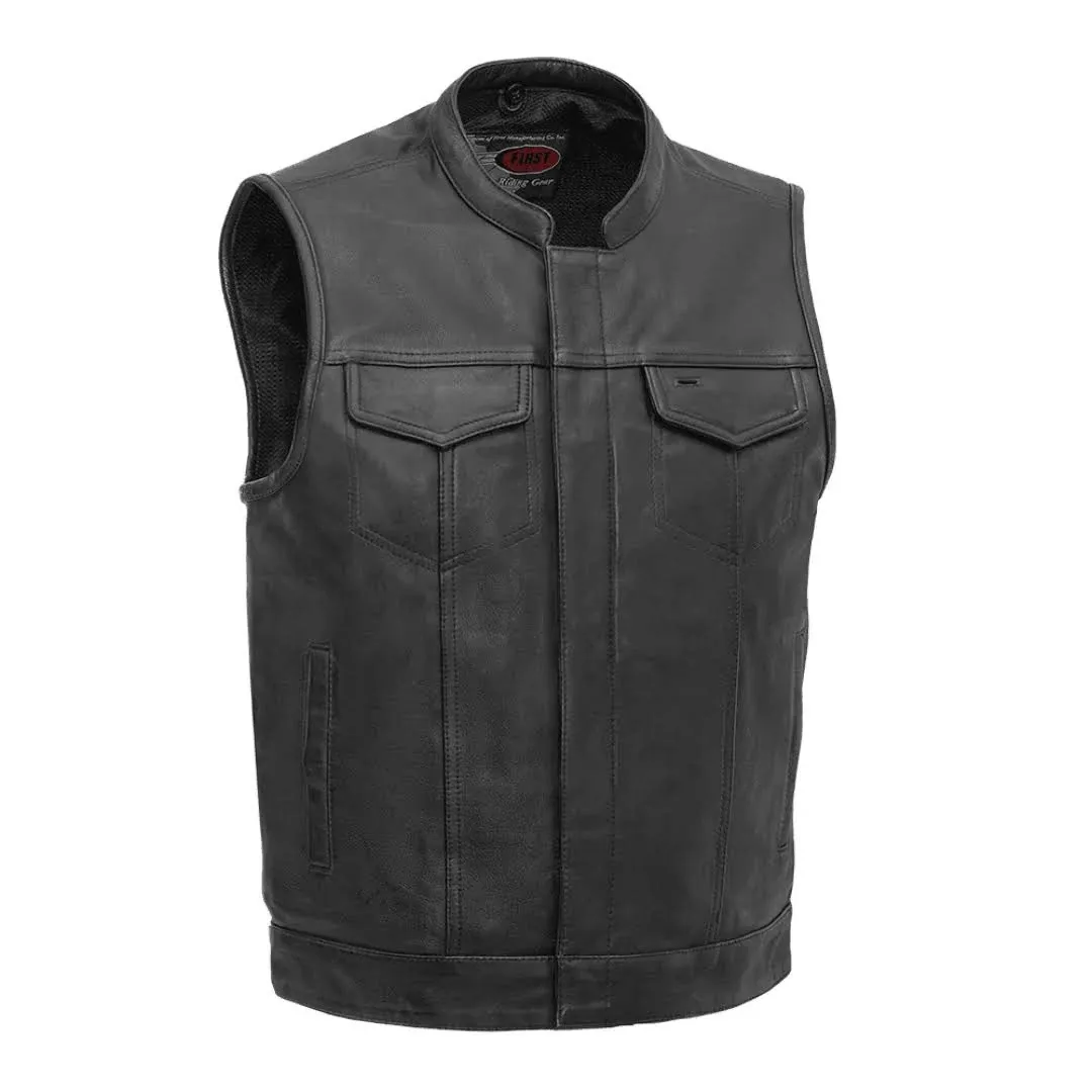 Sharp shooter Men's Motorcycle Leather Vest