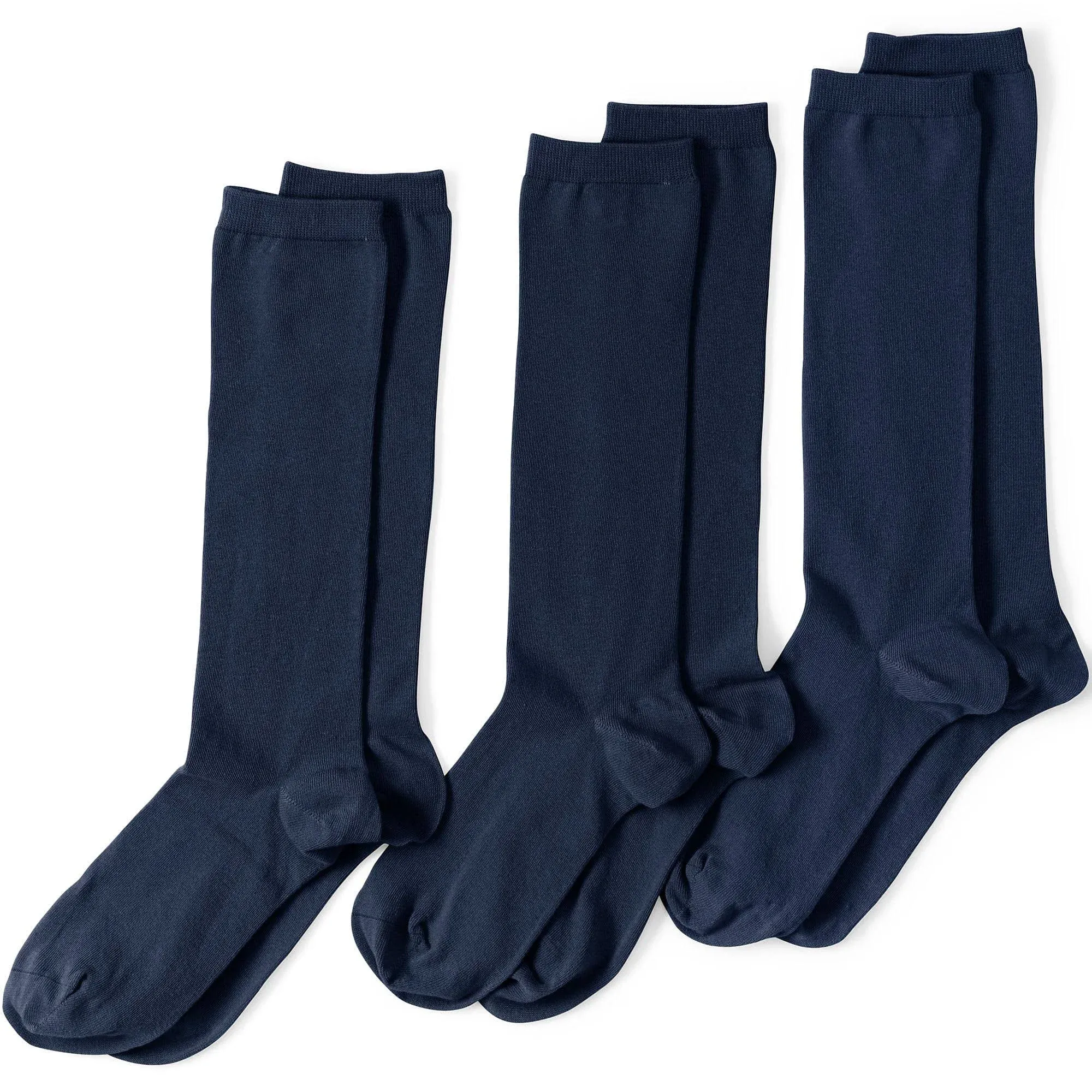 Lands' End Women's 3-Pack Seamless Toe Trouser Socks