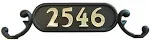 Decorative mailbox address number plate | GSi Williamsburg Mailbox Address Plate, Style 1 (Charleston) | Decorative Mailbox plate | Aluminum cast flat black with hardware | numbers sold separately