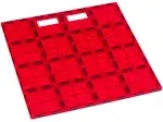 Playmags Super Durable Building Stabilizer Tile with Carrying Handle for Easy Play, 12 x 12. Great add on to All Magnet Tiles Sets, Works with All Leading Brands (1 Pack - Colors May Vary)