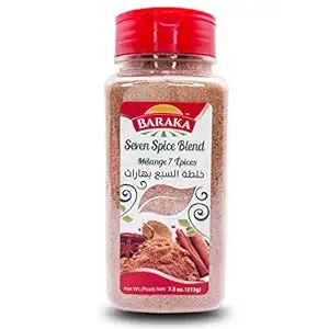 Baraka Seven Spice Seasoning Mix | Authentic Lebanese Baharat Spice Blend | All Natural, No Additives, No Preservatives, NO MSG Middle Eastern Bahart 7 Spice (7.05oz)