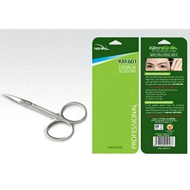 Nghia Stainless Steel Curved Facial Hair Scissor, Eyebrow Trimmer , Growing ...