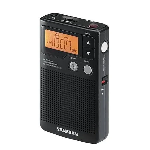 DT-200X FM-Stereo/AM Digital Tuning Pocket Radio Black