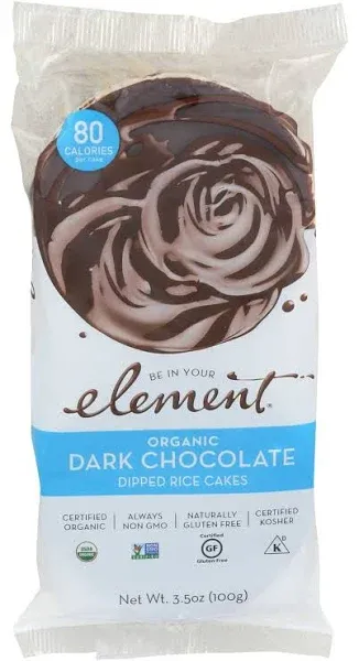 Element Snacks Organic Rice Cake Dark Chocolate, 3.5 oz