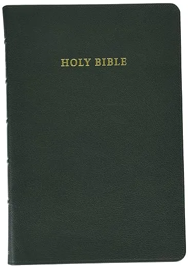 KJV Topaz Reference Edition, Dark Green Goatskin Leather, KJ676:XRL