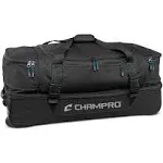 Champro Umpire Equipment Bag on Wheels for Baseball/Softball Officials, Black