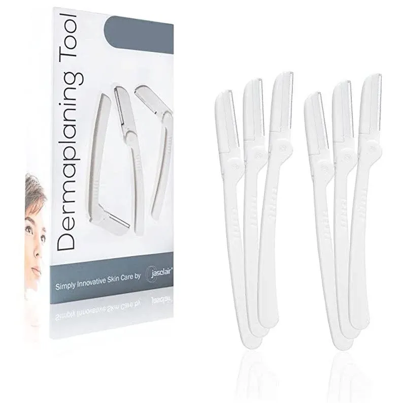 Dermaplaning Tool (6 Count) – Easy to Use Dermaplane Razor for Face – Facial Hair Removal for Women – Blade for Eyebrows and Peach Fuzz – Face Shavers for Women Help Exfoliate and Smooth the Skin