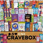 CRAVEBOX Healthy Snack Box (55 Count) Valentines Day Variety Pack Care Package Gift Basket Kid Men Women Adult Nuts Fruit Nutrition Assortment College Back to School