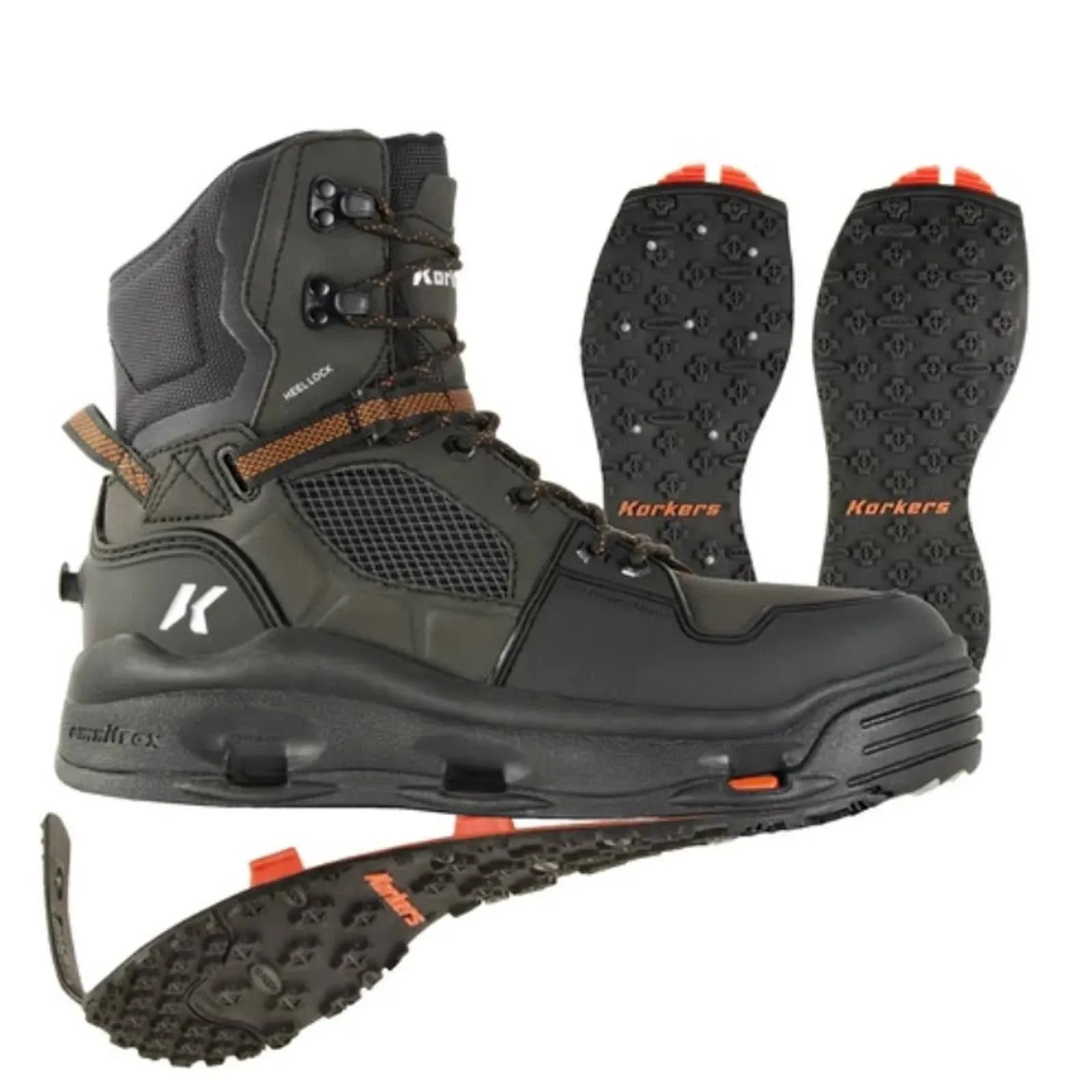 Korkers Terror Ridge Wading Boot Kling-On/Studded Kling-On Soles, 11