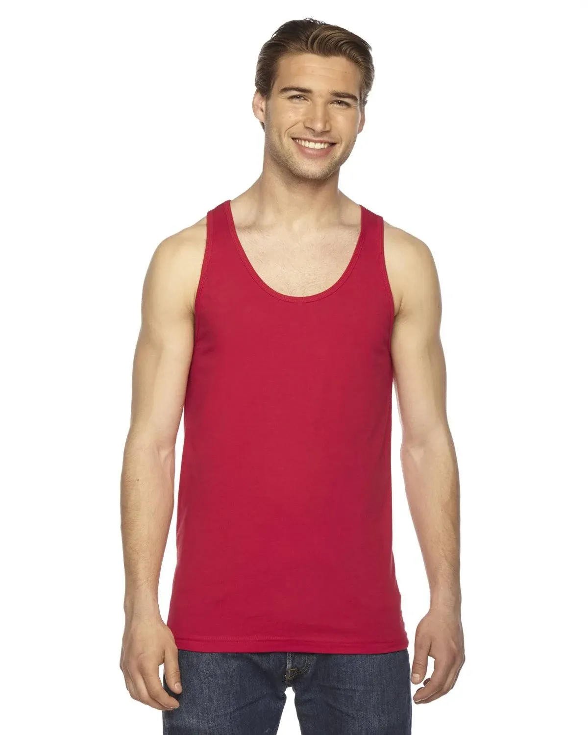 American Apparel Unisex Red Fine Jersey Tank