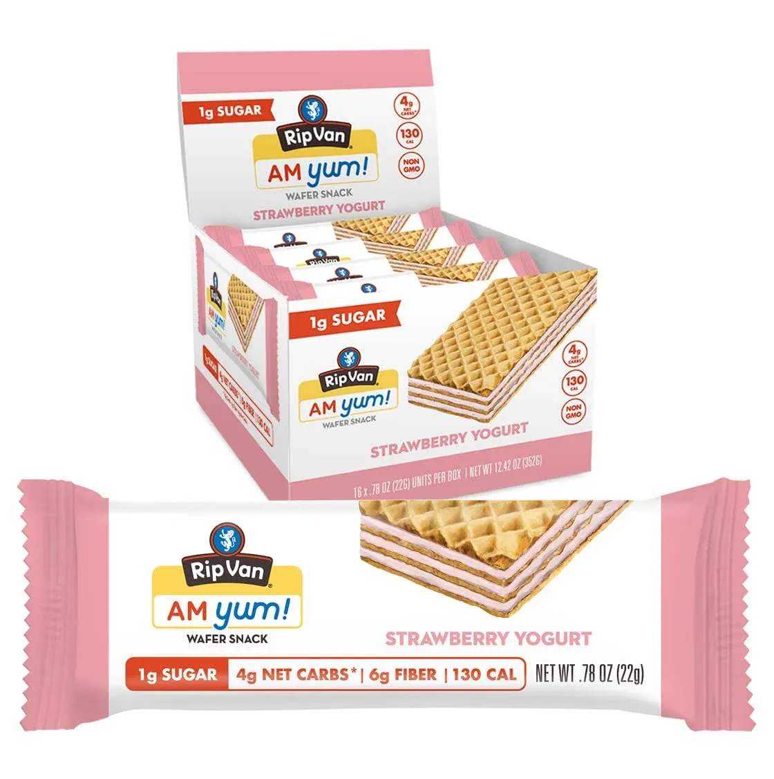 Rip Van Am Yum Strawberry Yogurt - Keto - Non-GMO - Healthy Snacks - Low Carb ...