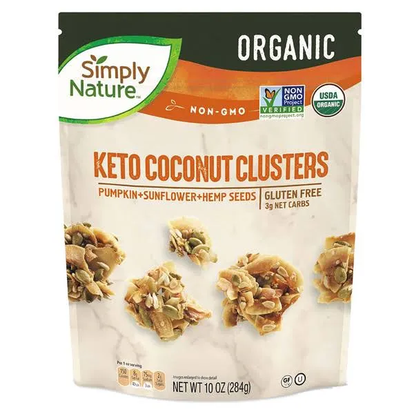 Simply Nature Organic Keto Super Seed Coconut Clusters - 10 oz (283g)