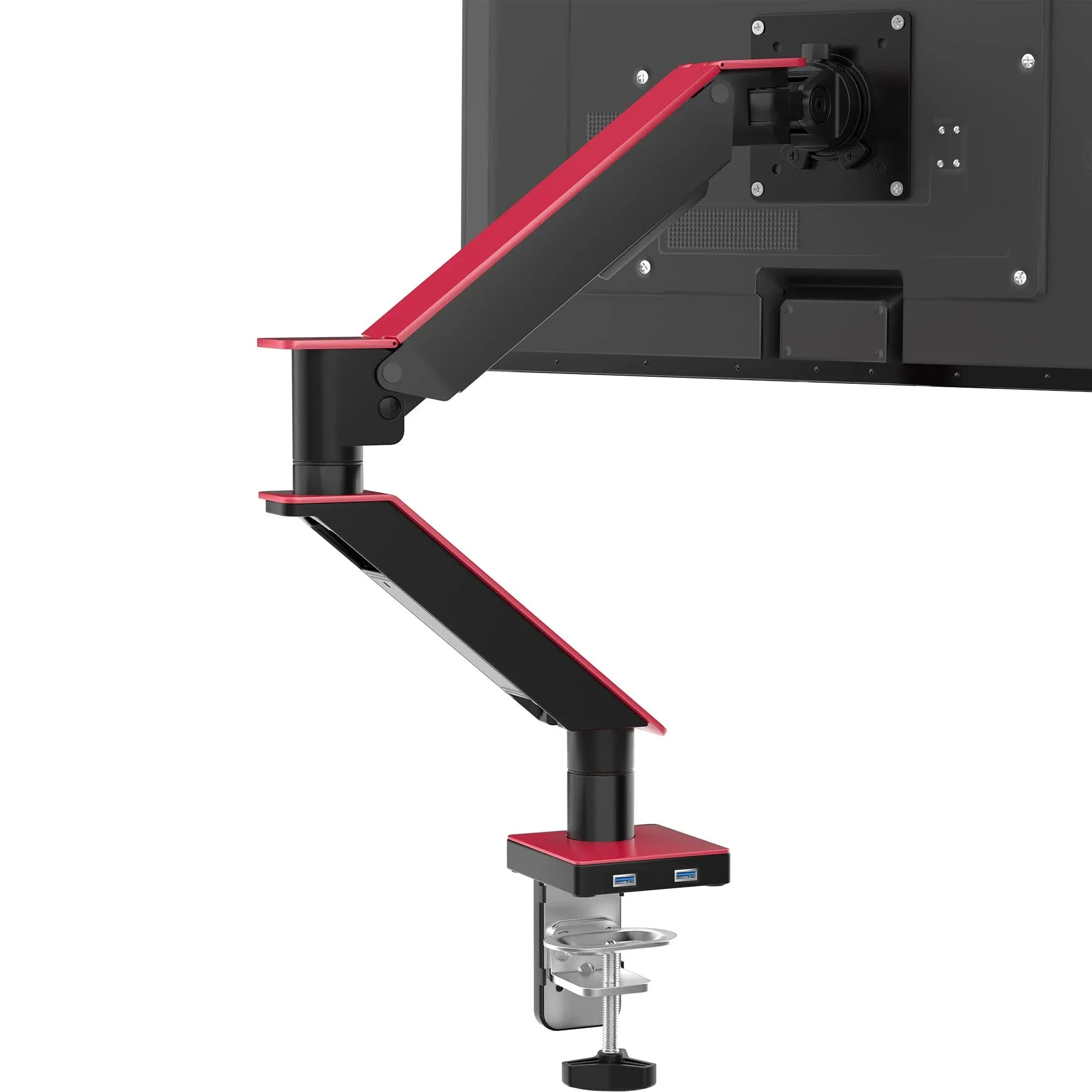 Gas Spring Monitor Arm with 2 USB Ports