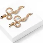 The Hair Edit Temptation Bobby Pins - Decorative Gold Metal Snake-Shaped Hair Clips