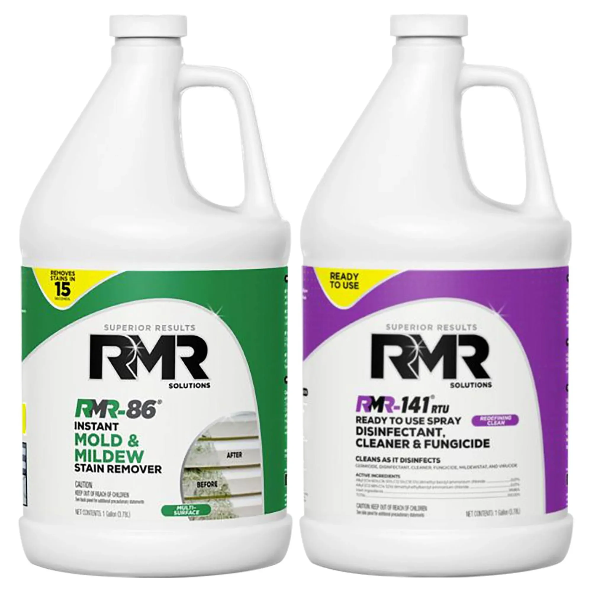 RMR-86 Instant Mold Stain Remover and RMR-141 RTU Disinfectant Cleaner DIY Mold Remover Bundle