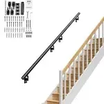 VEVOR 5 ft Wall-Mount Handrail Stair Railing Aluminum Alloy w/ Installation Kit - Contemporary - Stair Parts - by VEVOR OFFICIAL STORE | Houzz