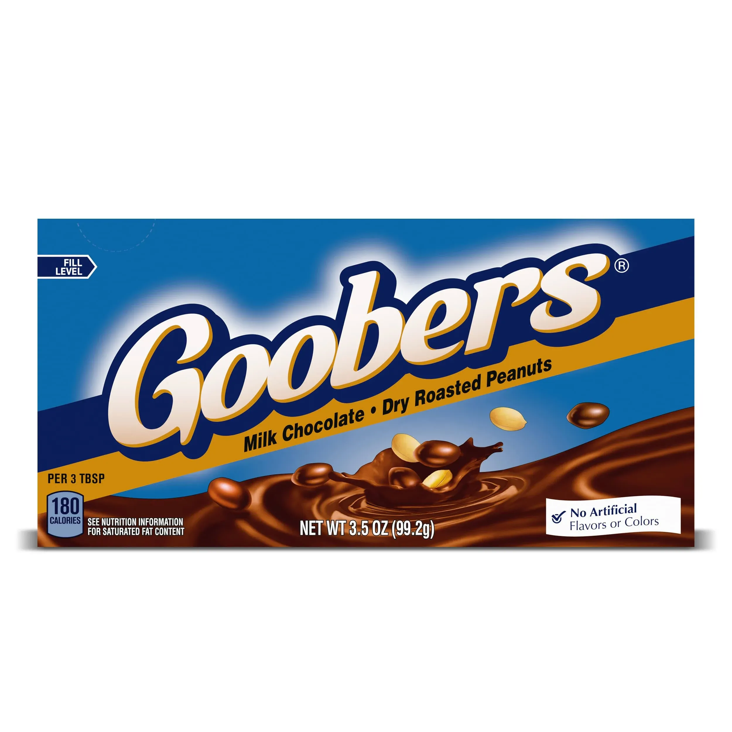 Goobers Chocolate Covered Peanuts - 3.5-oz. Theater Box Case of 15