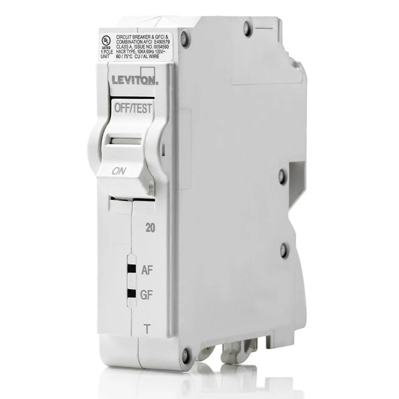 Leviton LB120-DFT 20A 1-Pole AFCI/GFCI Thermal Magnetic Branch Circuit Breaker