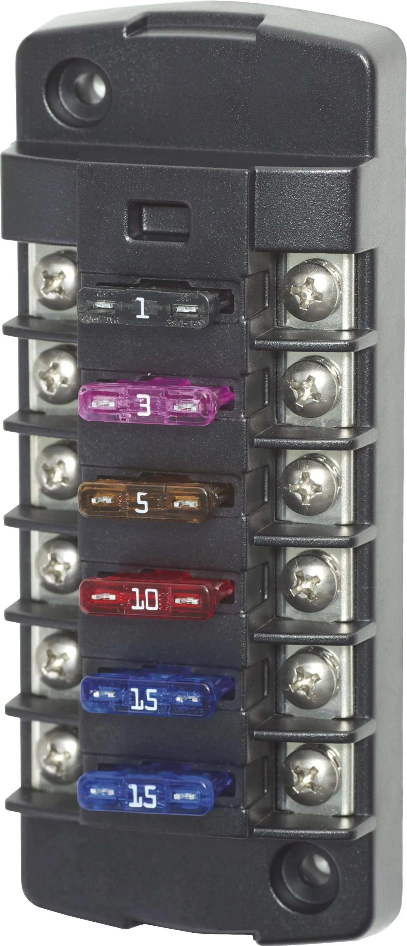 Blue Sea 5037 ST Blade Fuse Block w/o Cover - 6 Circuit Independent w/o Negative Bus [5037]